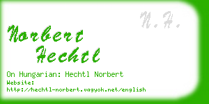 norbert hechtl business card